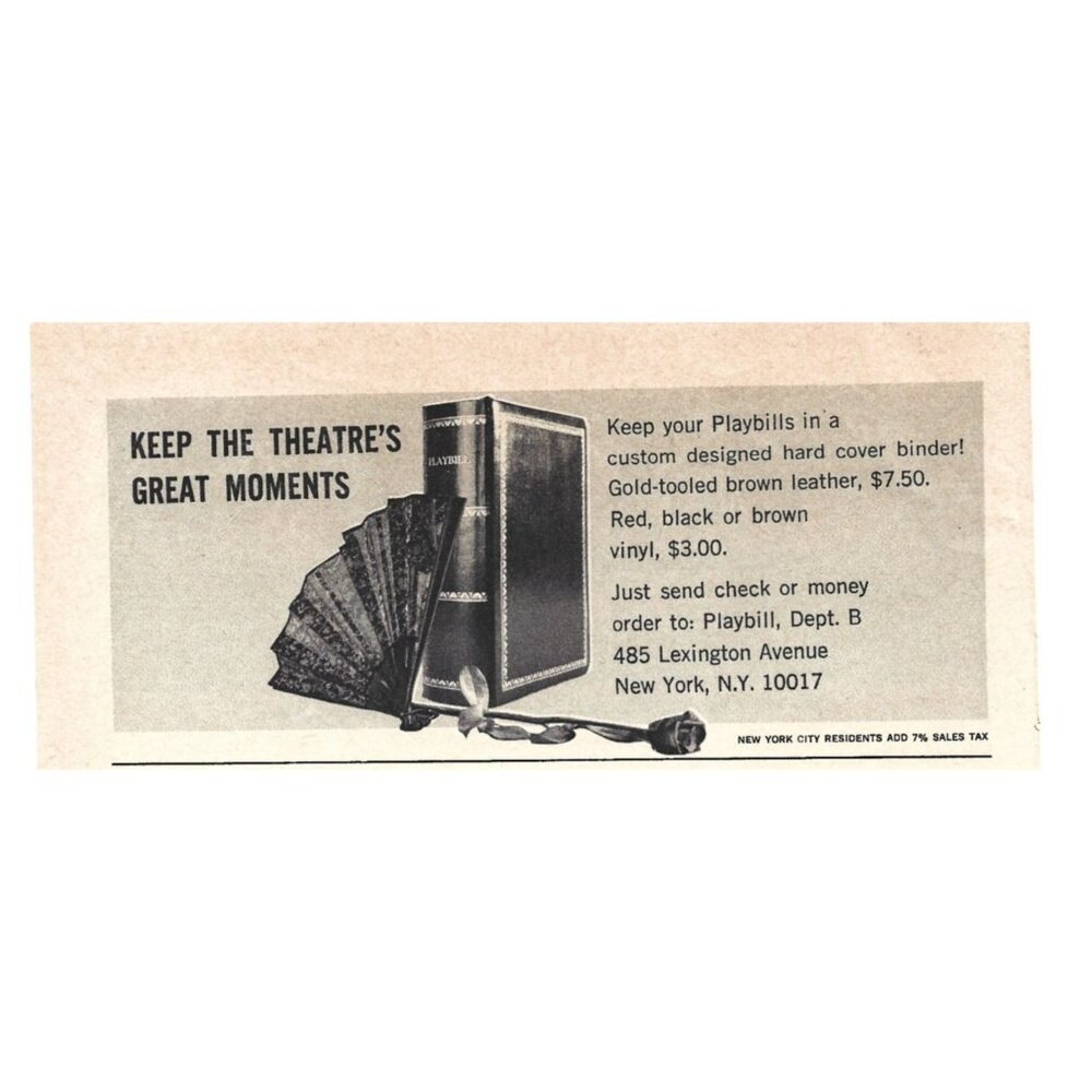 Theatre Great Moment Playbill Advertisement 1970s Vintage Print Ad